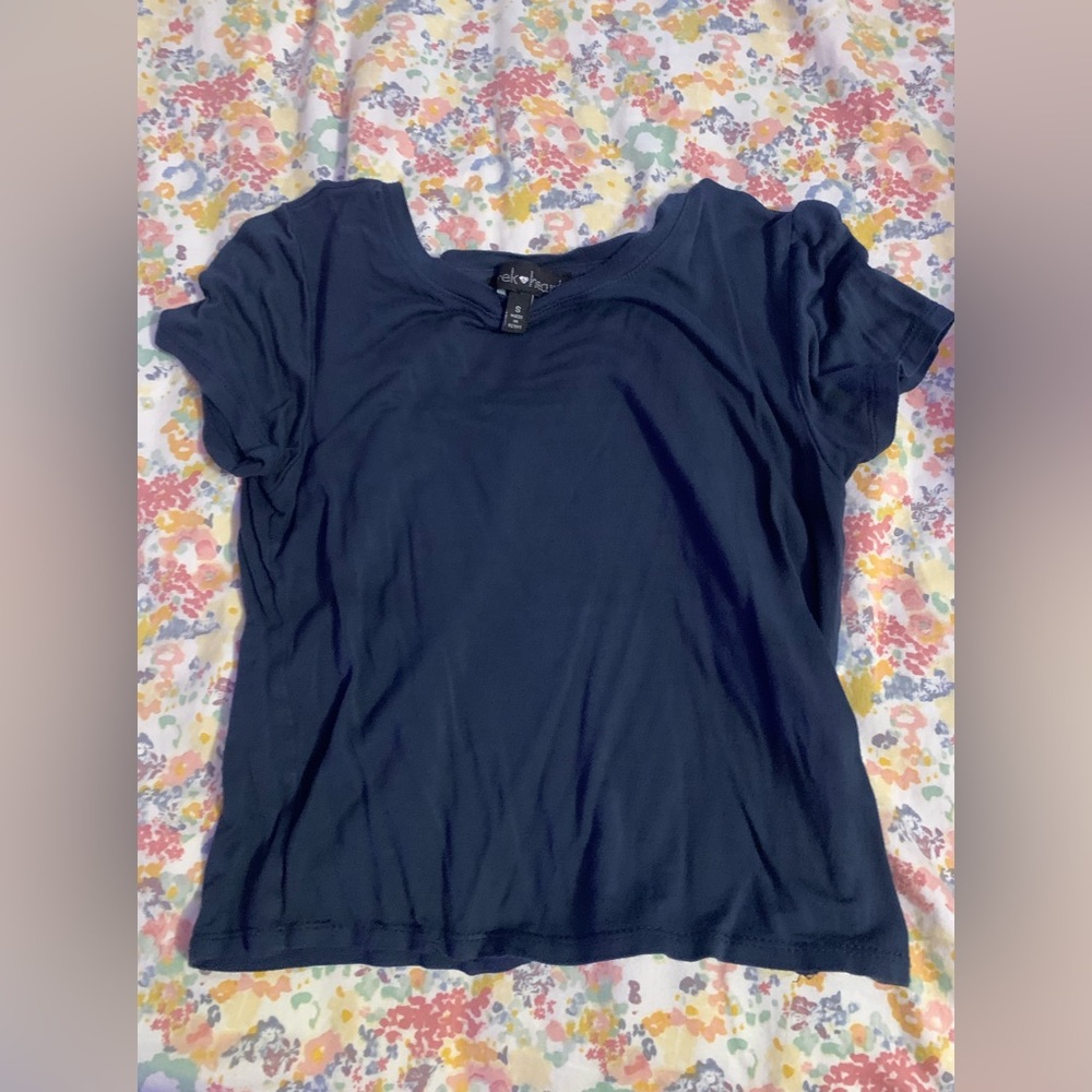 Navy blue crop top